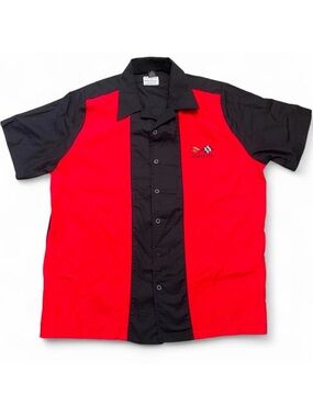 David Carey Corvette Racing bowling shirt - red and black, 2XL bowling